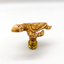 Load image into Gallery viewer, Carved Bone Swimming Turtle Finial, 2-1/8&quot;