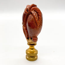 Load image into Gallery viewer, Carved Goldstone Melon Finial, 2-1/2&quot;