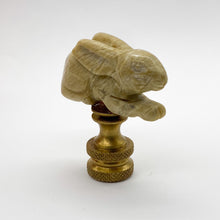Load image into Gallery viewer, finial, finals, jade, jade finial, carved finial, carving, carved, jade carving, rabbit, rabbit finial, jade rabbit, carved jade rabbit, lampshade topper, lampshade finial, lamp finial, table lamp topper, table lamp finial