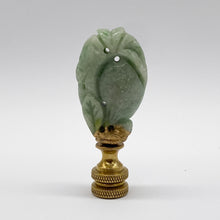 Load image into Gallery viewer, jade finial, jade green, green jade, carved jade, jade carving, finial, finials, lamp finial, lampshade topper, lampshade finisher, lamp shade finial