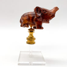 Load image into Gallery viewer, Carved Root Elephant Finial, 2-1/2&quot;