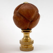 Load image into Gallery viewer, finial, finials, carved finial, ball finial, knot finial, wooden finial, brown finial, knotted finial