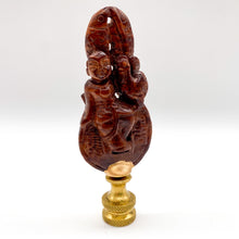 Load image into Gallery viewer, Carved Root Long Life Finial, 3-3/8&quot;