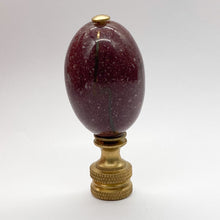 Load image into Gallery viewer, finials, finial, cloisonne, cloisonne finial, deep red finial, dark red finial, lampshade finial, lamp finial, table lamp topper, table lamp final, table lamp finisher