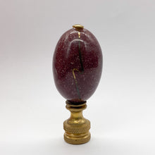 Load image into Gallery viewer, finials, finial, cloisonne, cloisonne finial, deep red finial, dark red finial, lampshade finial, lamp finial, table lamp topper, table lamp final, table lamp finisher