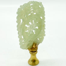 Load image into Gallery viewer, Carved Jade Sunburst Medallion Finial