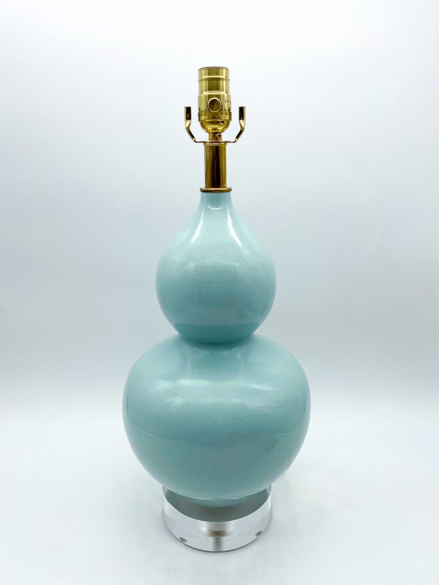 Celadon Crackle Double Gourd Lamp
