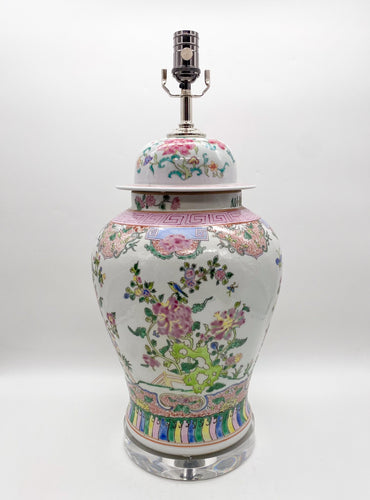 enchanted lighting, Chinoiserie Floral Table Lamp, Chinoiserie Floral Lamp, Chinoiserie, lamp shop dallas, lamp store dallas, lighting store dallas, lighting boutique, lampshade store, lampshade store dallas, home decor store, home decor, interior design store, home decor store dallas