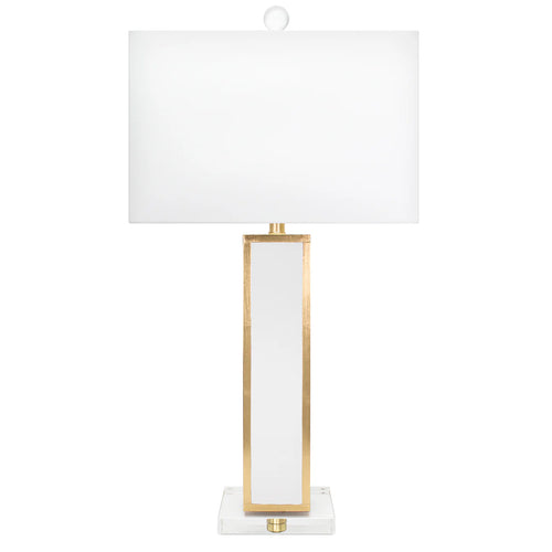 white gold, gold white, rectangle, rectangular, contemporary, modern, table lamp, lamp, tablelamp, lamps Dallas, lampshades Dallas, gold leaf, white lacquer, interior design Dallas, lamp store Dallas