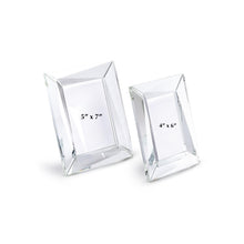 Load image into Gallery viewer, crystal glass, cut glass, picture frame, frames, clear, clear glass, heavy cut glass, crystal picture frame 