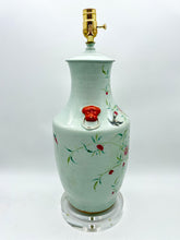 Load image into Gallery viewer, Large Vase w/ Peony &amp; Swallow Table Lamp