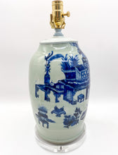 Load image into Gallery viewer, Cut-Neck-Porcelain-Jar-Lamp.15in.-tall-(to-harp-saddle)