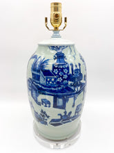 Load image into Gallery viewer, Cut-Neck-Porcelain-Jar-Lamp.15in.-tall-(to-harp-saddle)