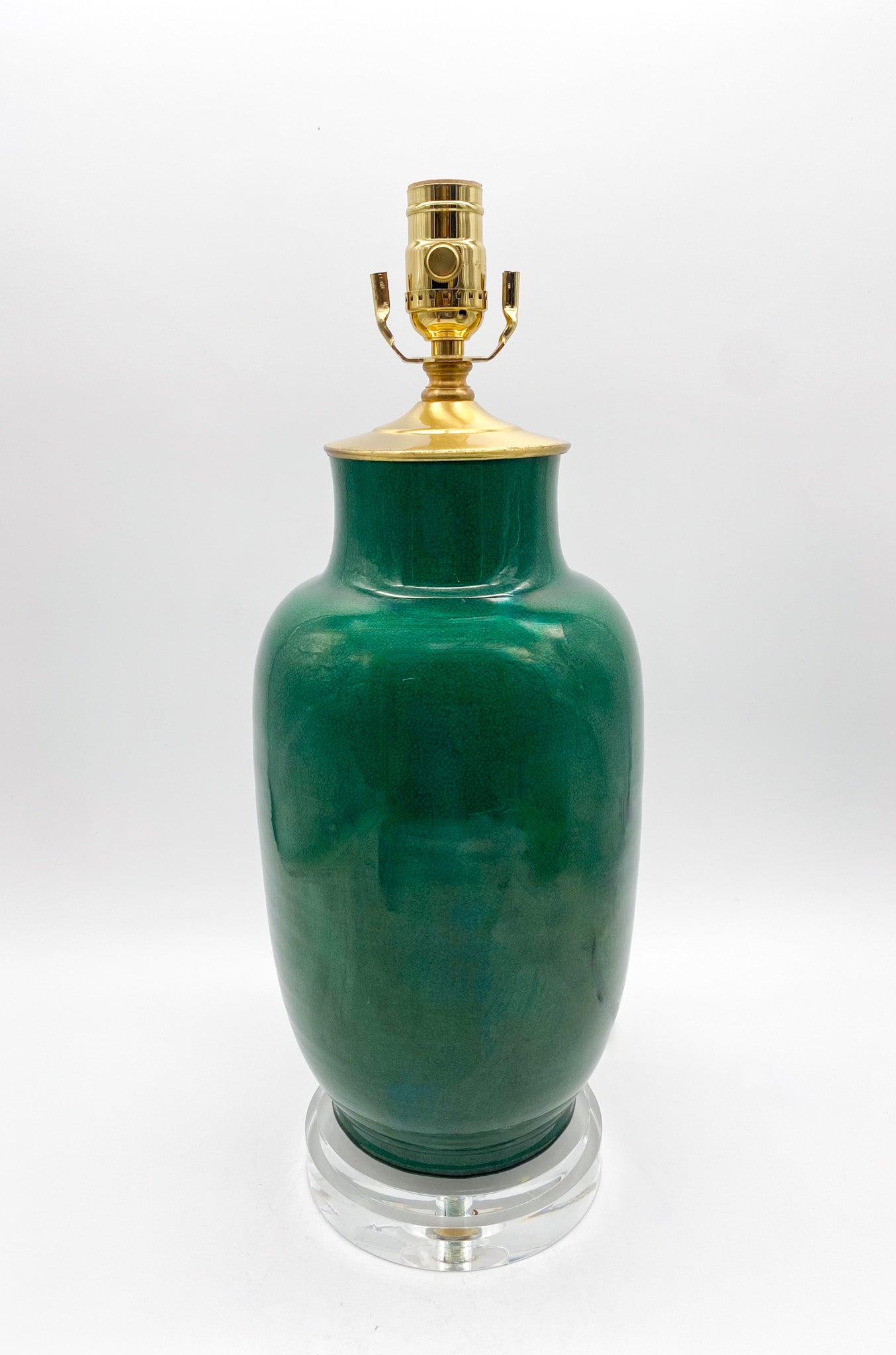 Dark Green Vase Lamp
