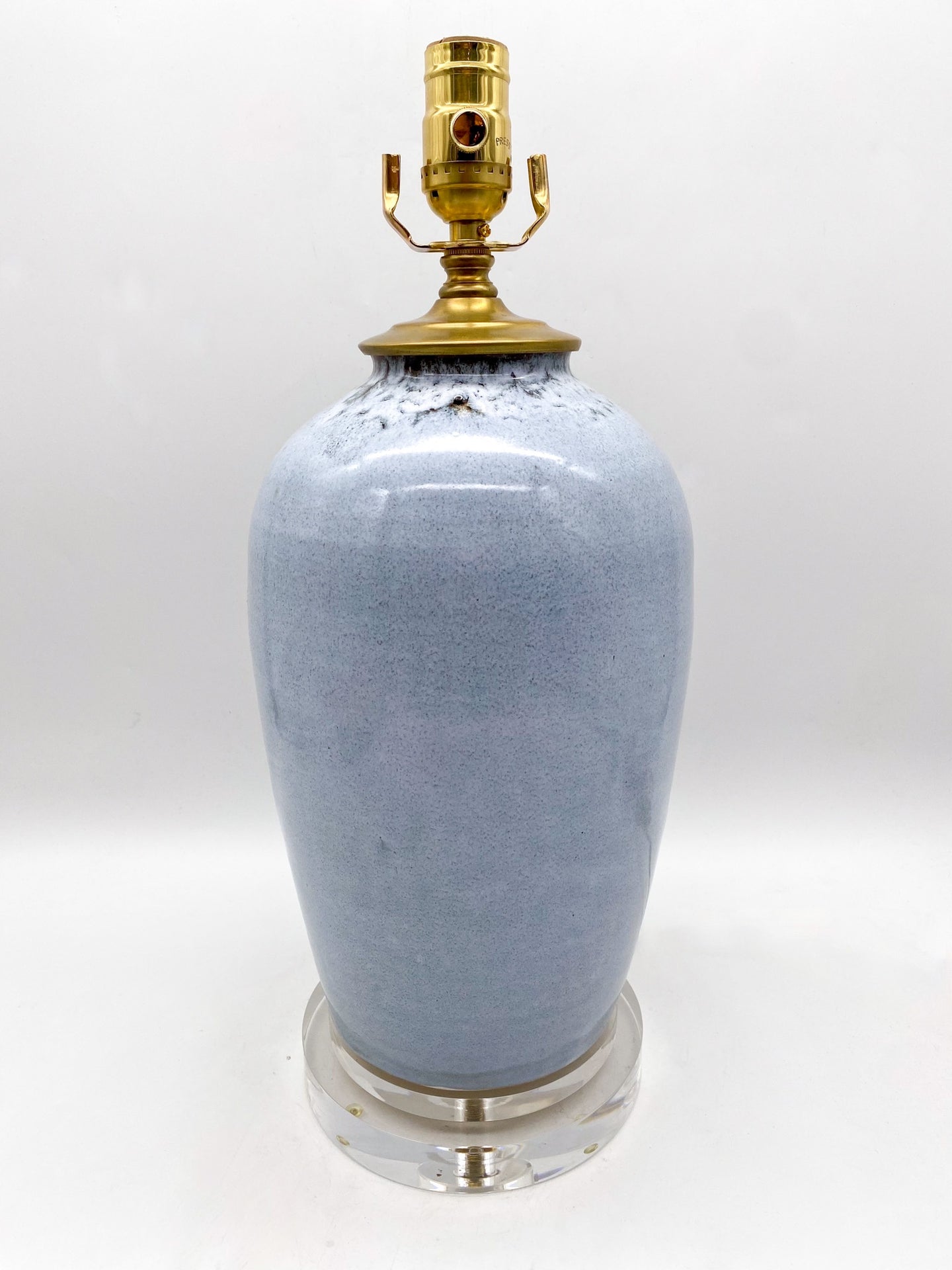 Light Blue Glazed Vase Lamp