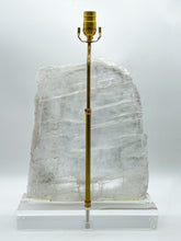 Load image into Gallery viewer, Window Pane Selenite Slice Lamp