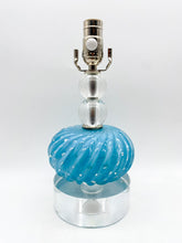 Load image into Gallery viewer, Blue Murano Melon Jar Lamp