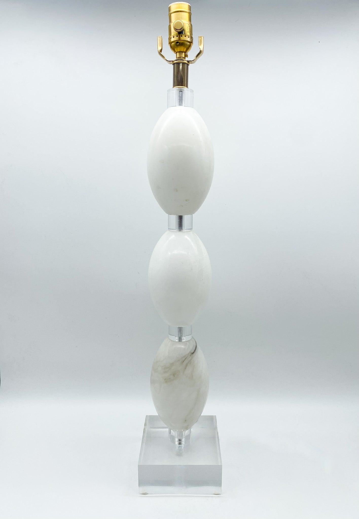 Stacked Alabaster Table Lamp