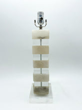 Load image into Gallery viewer, Vintage Alabaster Acrylic Stack Table Lamp