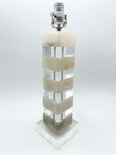 Load image into Gallery viewer, Vintage Alabaster Acrylic Stack Table Lamp