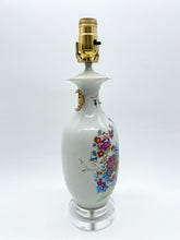 Load image into Gallery viewer, Blue Bird Roses Vase Table Lamp