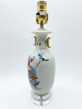 Load image into Gallery viewer, Blue Bird Roses Vase Table Lamp