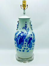 Load image into Gallery viewer, Blue Celadon Antique Vase w/ Ears Table Lamp