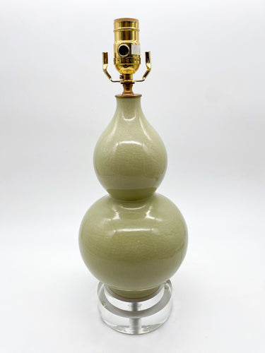 Small Beige Double Gourd Table Lamp