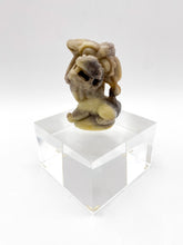 Load image into Gallery viewer, fou dog hardstone carving on 2" thick acrylic square base