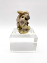 Load image into Gallery viewer, fou dog hardstone carving on 2" thick acrylic square base
