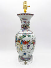 Load image into Gallery viewer, Vintage Famille Rose Vase Lamp