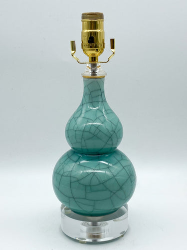 Green Crackle Double Gourd Lamp