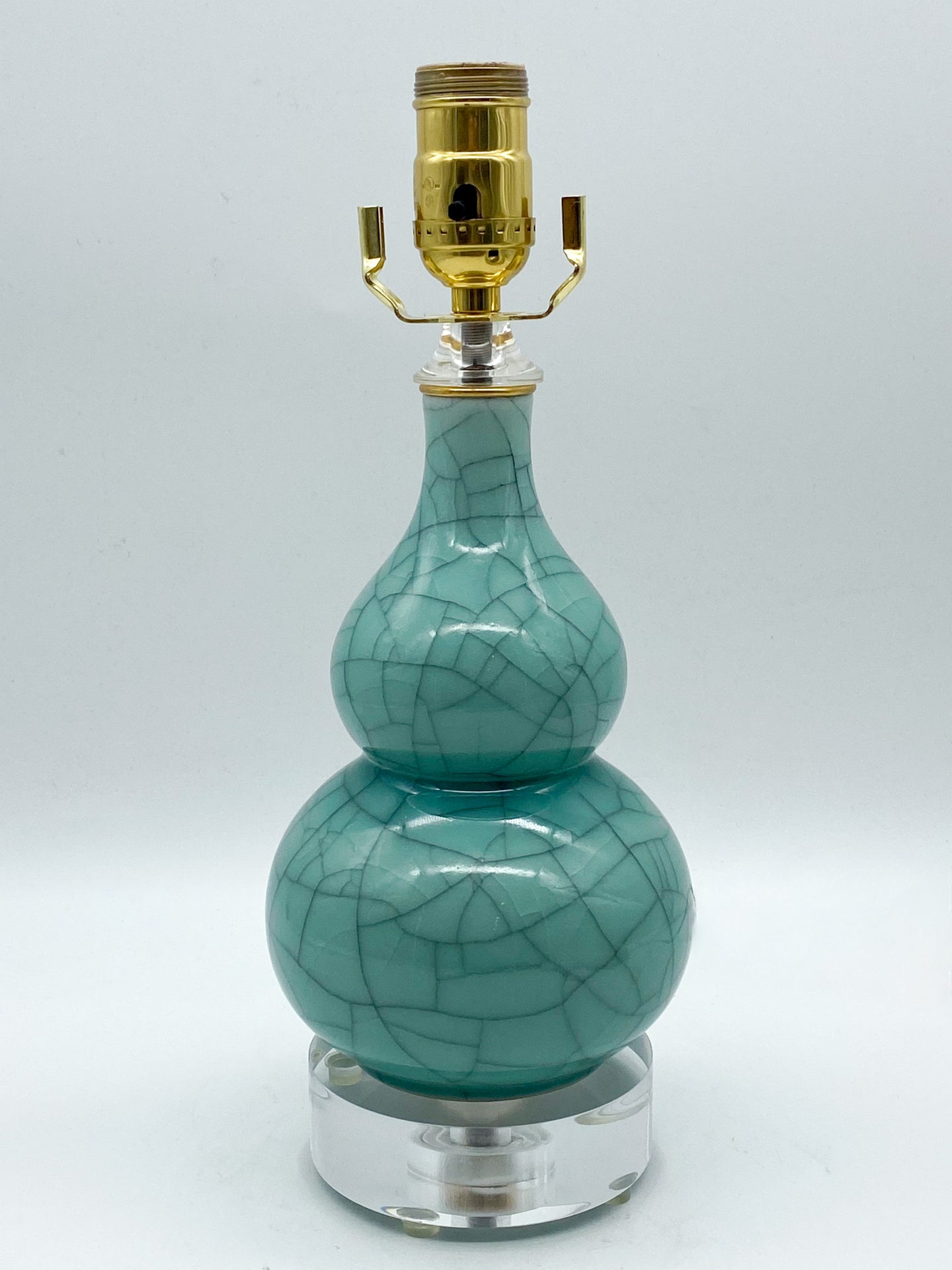 Green Crackle Double Gourd Lamp