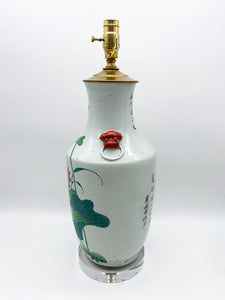 Cut Neck Floral Vase Lamp