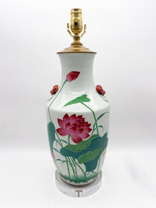 Cut Neck Floral Vase Lamp