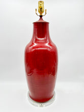 Load image into Gallery viewer, Oxblood Tall Vase Lamp