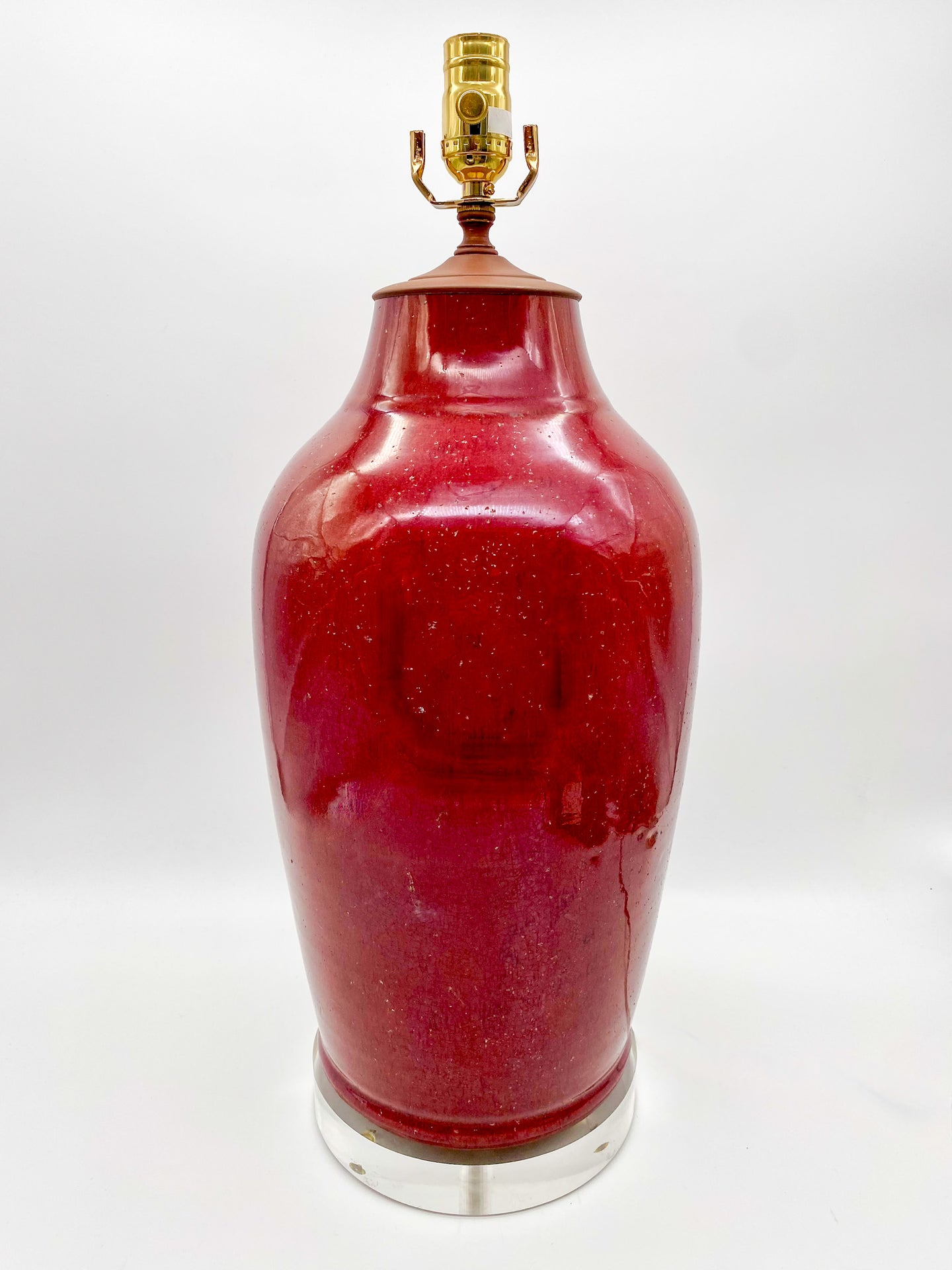 Oxblood Tall Vase Lamp