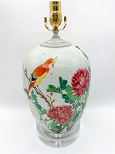 Parrot/Peony Vase Table Lamp