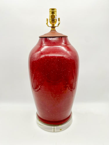 Tall Oxblood Table Lamp