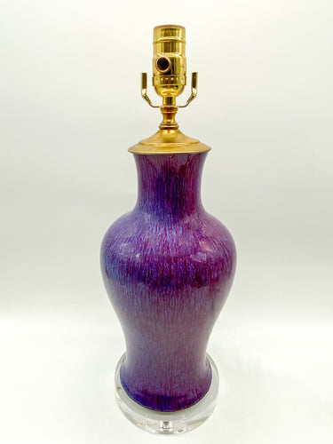 Fishtail Purple Drip Glaze Lamp