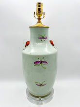 Load image into Gallery viewer, Floral-Cut-Neck-Vase-Lamp.-18.5 -(to-harp-saddle)