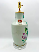 Load image into Gallery viewer, Floral-Cut-Neck-Vase-Lamp.-18.5 -(to-harp-saddle)