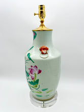 Load image into Gallery viewer, Floral-Cut-Neck-Vase-Lamp.-18.5 -(to-harp-saddle)