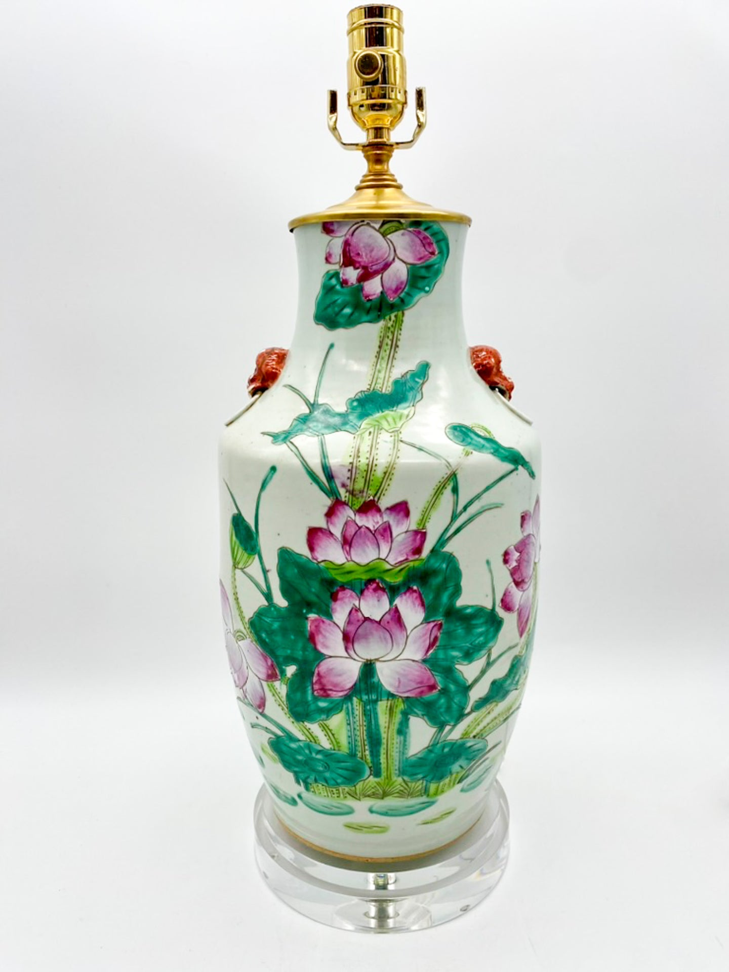 Floral-Cut-Neck-Vase-Lamp.-18.5 -(to-harp-saddle)