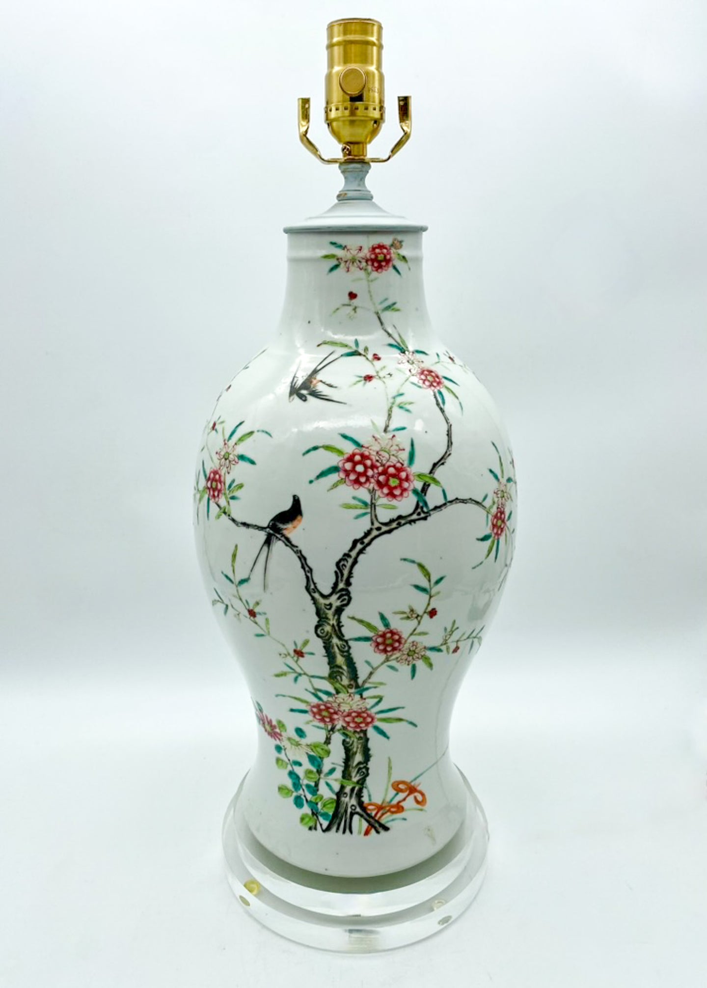Floral Bird Vase Lamp