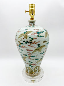Flying Geese Temple Jar Lamp