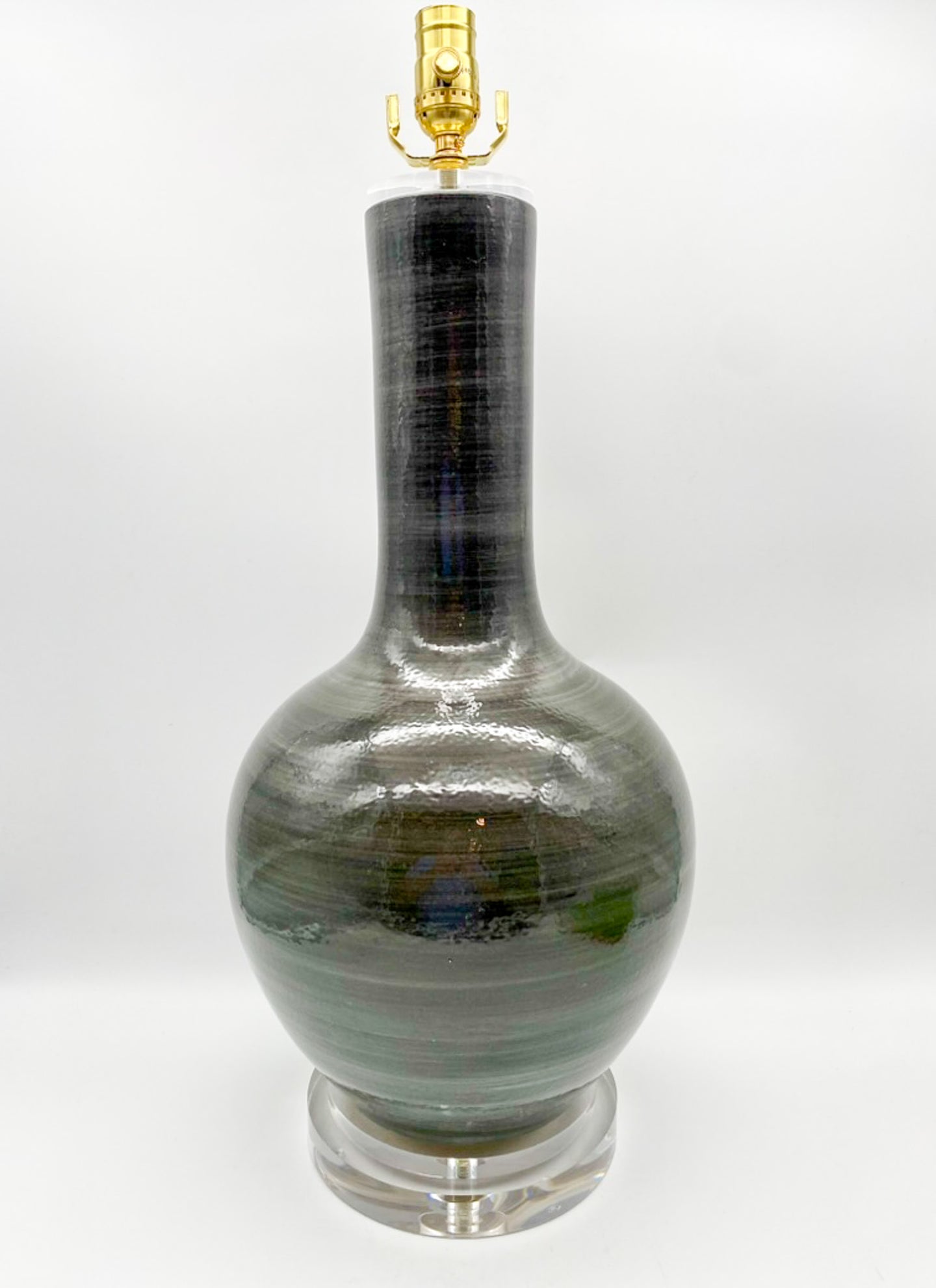 Gray Bulb Vase Lamp, 22