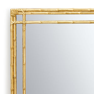 Golden Bamboo Hanging/Standing Mirror, 11"x14"