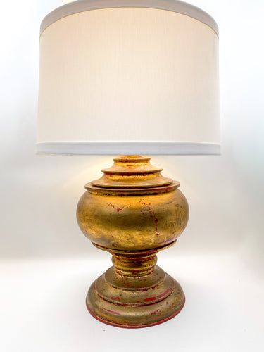 solid wood, gold lamp, gold leaf, gold leaf lamp, turned, carved, column lamp, lamps, lamps store, lighting store, Dallas lampshade store, Dallas lamps, interior design Dallas, lampshade store, lampshades Dallas, gold lamp
