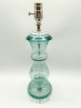 Load image into Gallery viewer, Green Glass Baluster Lamp,  ~23&quot;